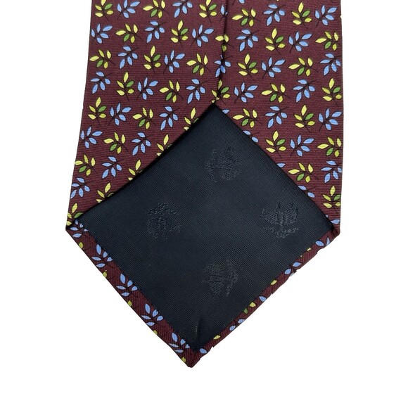 Brooks Brothers‎ Silk Tie Burgundy Blue Green Floral Pattern  60" x 3.5" - Picture 5 of 8